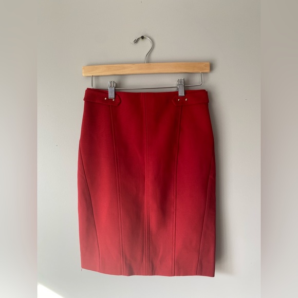 WHBM Red Pencil Skirt Size 00 - Picture 2 of 10